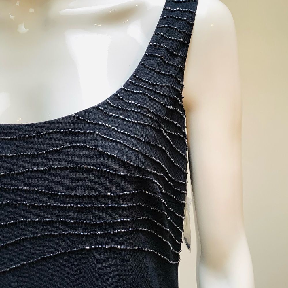 DAVID MEISTER BEADED DRESS NWT BLACK 6